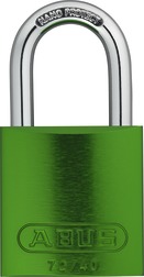 Aluminiumhänglås 72/40 Grön Olika låsning